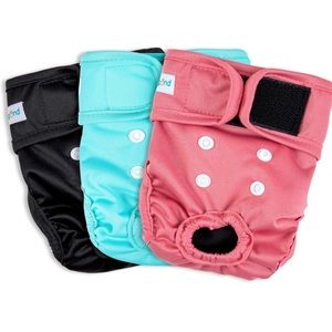 3pc washable reusable female dog diapers size Xs